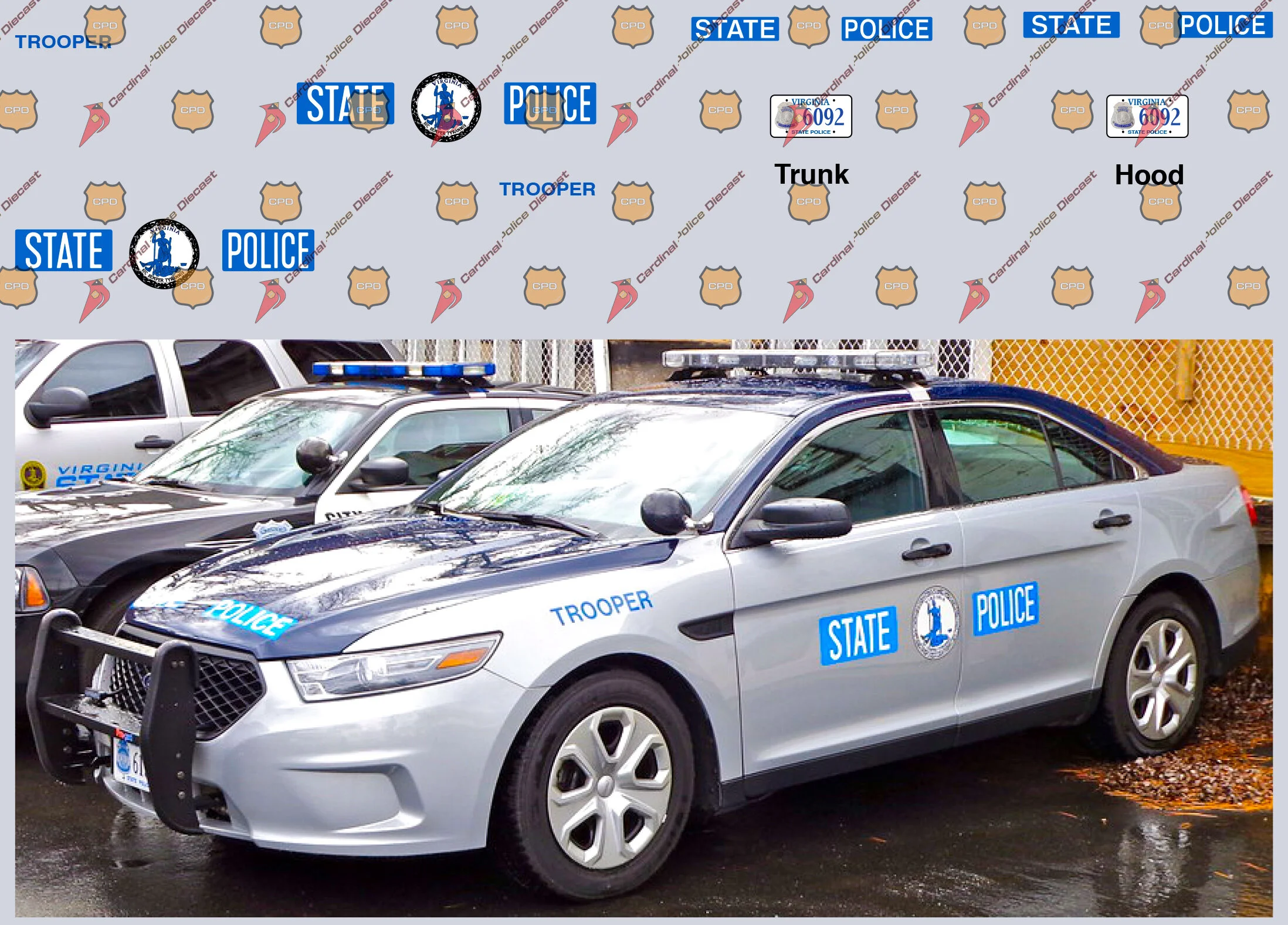 Diecast state police cars deals